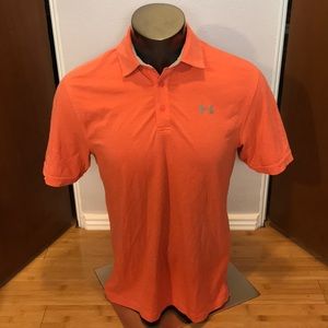 Men’s Peach Under Armour heatgear Golf Polo sz M